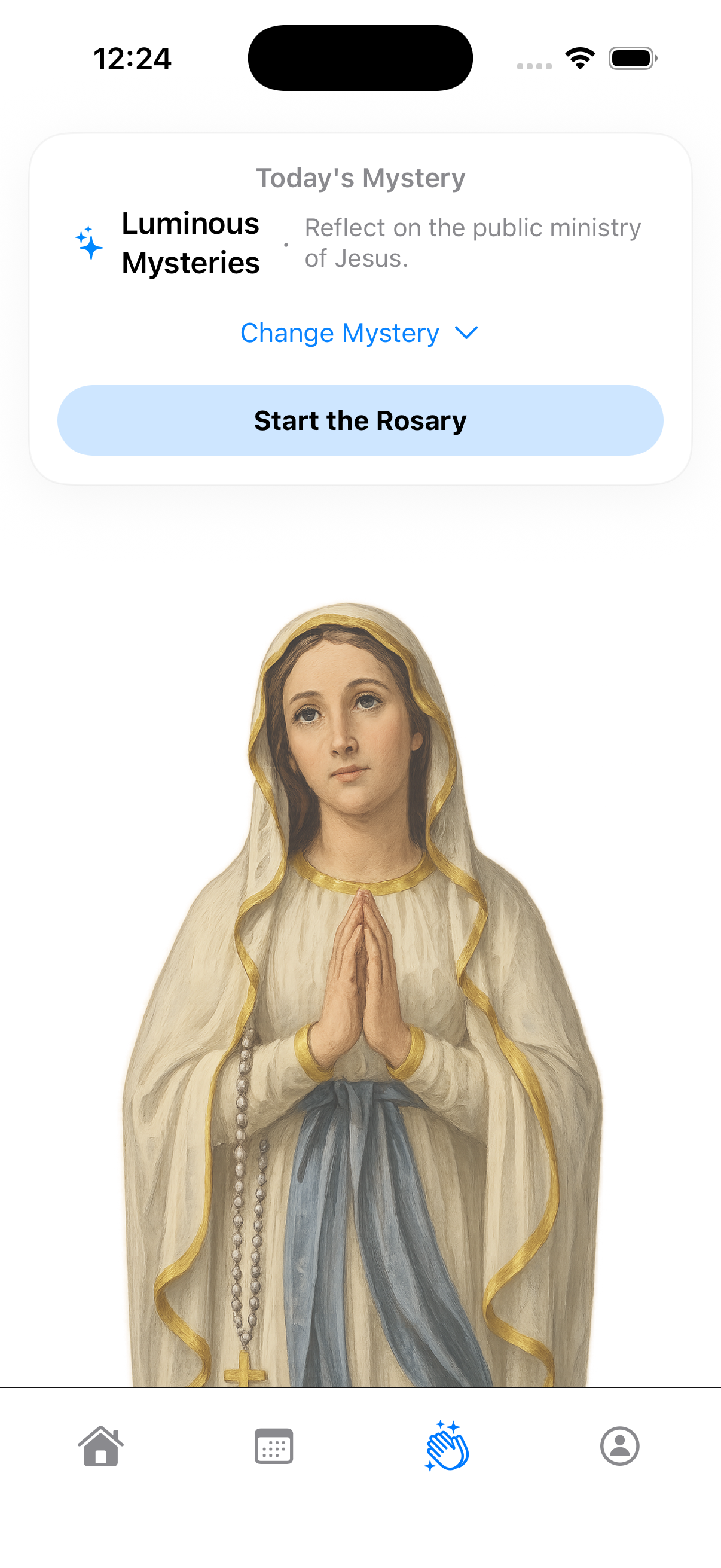 With Mary home screen