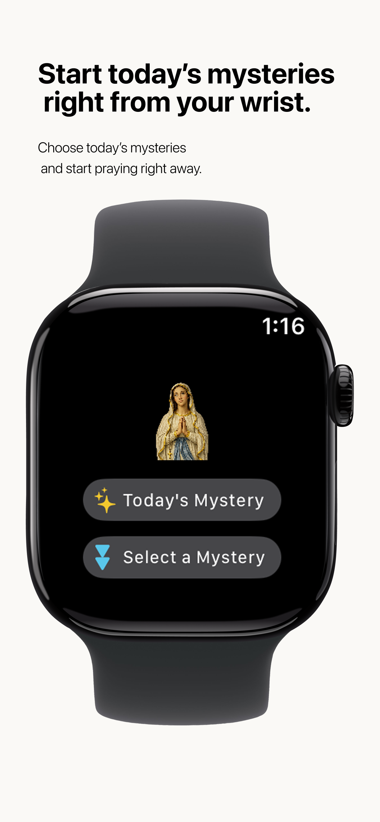 Choosing today’s mysteries on Apple Watch