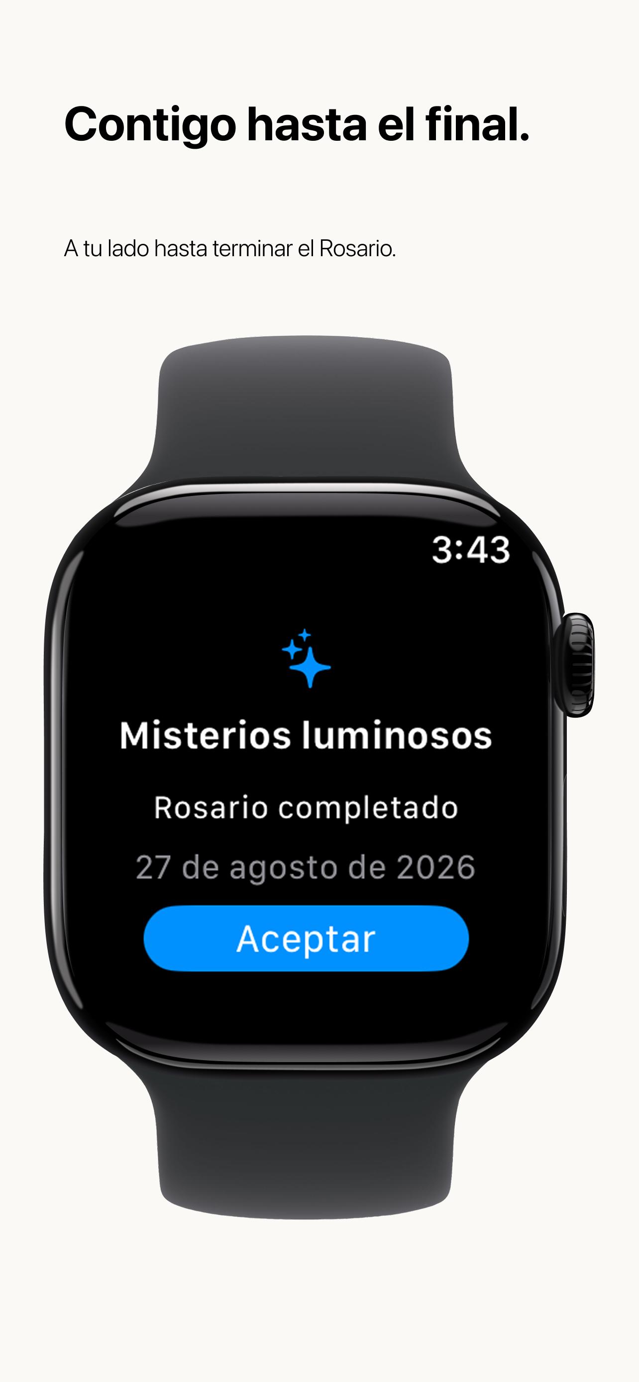 Rosario completado en el Apple Watch
